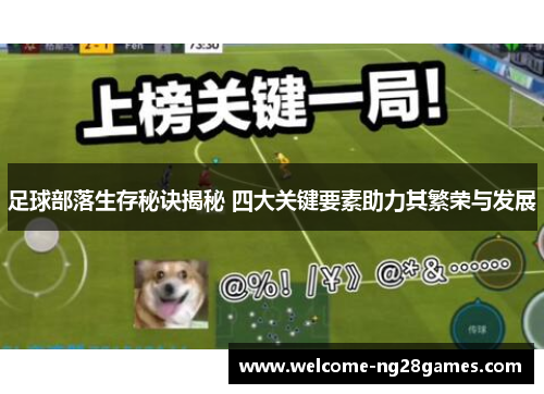 足球部落生存秘诀揭秘 四大关键要素助力其繁荣与发展